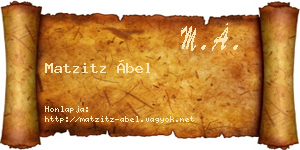 Matzitz Ábel névjegykártya